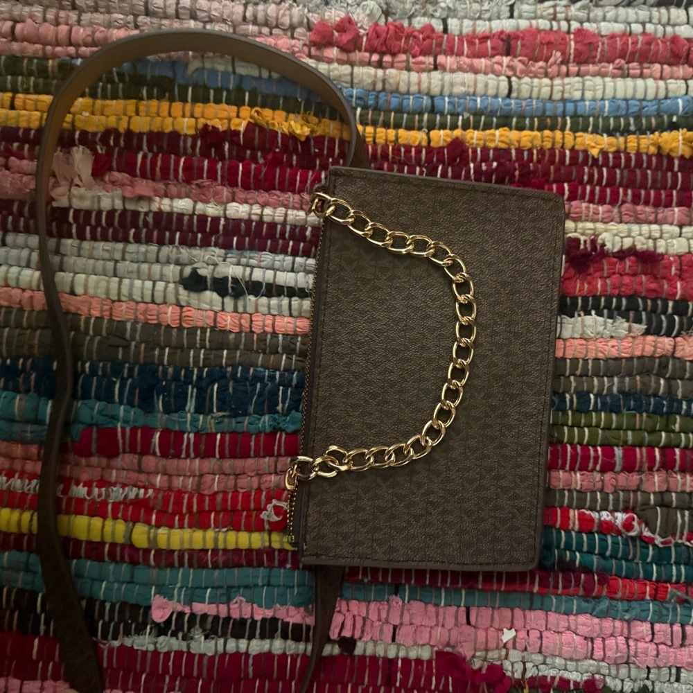 Michael Kors Brown Bag with Gold Chain